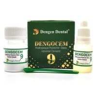 Dengocem 9, склоіономерний реставраційний цемент для бічних зубів, 15г+10мл