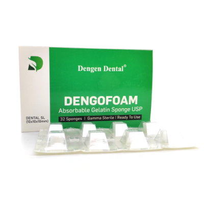Dengofoam , стерильная желатиновая рассасывающаяся гемостатическая губка 10*10*10мм, 32 шт.