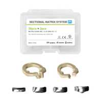 DMB0701 Set of sectional matrices F1: type M2 1.0 - 30pcs (premolars - 5, molars 10, long molars - 10, molars with protrusion - 5), R3 1.0 and R3 1.0 B rings autoclavable