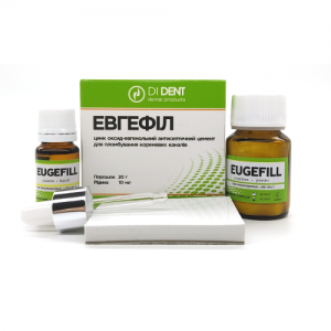 Eugefil, zinc oxide-eugenol cement for permanent sealing of root canals, 20g+10g