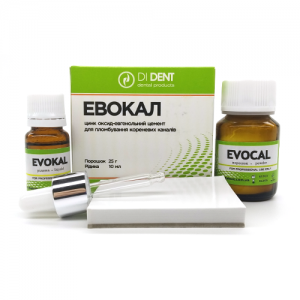 Evokal, zinc oxide-eugenol cement for temporary filling of root canals, 25 g + 10 g