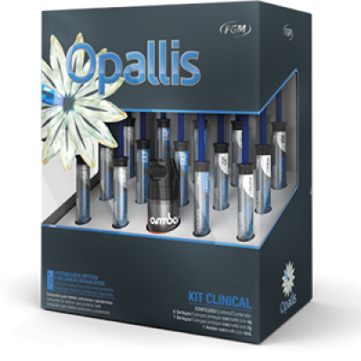 Opallis Clinical Kit, универсальный нанонаполненный микрогибрид, набор (EA1, EA2, EA3, EB2, DA1, DA2, DA3, DB2 * 4 г, D-Bleach, T-Blue, T-Neutral, E-Bleach H, OP * 2г, Ambar * 4 мл, аксессуары)