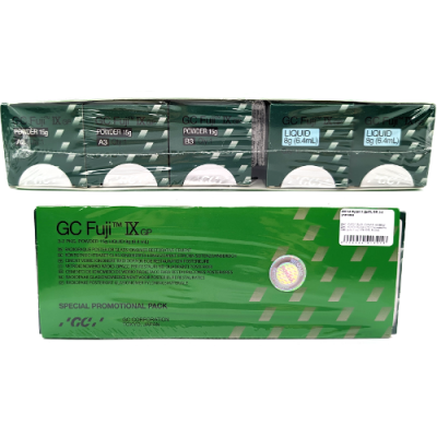 Fuji IX GP, склоіономер для реставрацій бічних зубів, набір A2,A3,B3 - 3*15г + 2*6,4мл