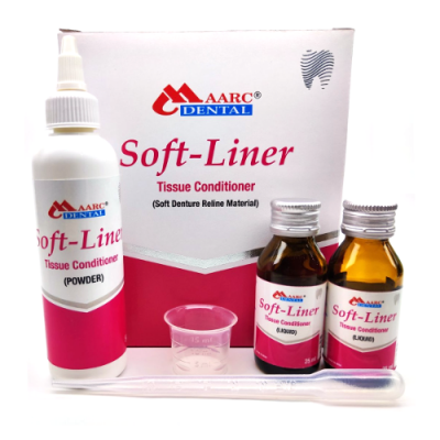Soft Liner, материал для перебазировки протезов, 50 г + 25 мл + 25 мл