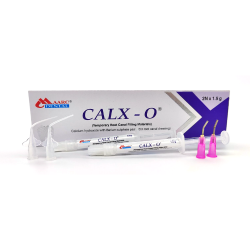 Calx-O, water-based radiopaque calcium hydroxide paste with barium sulfate for temporary root canal filling, 2*1.5g