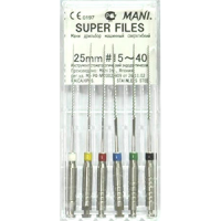 Super Files # 20, 25mm, machine drills, 6pcs