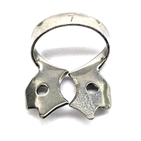 44-224-00 Rubber dam clamp for molars, with wings, Fig 7