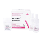 Resident, material for antiseptic treatment and filling of root canals, set 10g + 5ml + 5ml