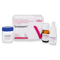 Tricredent, antiseptic material for root canal filling, set 154g + 10ml + 10ml