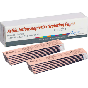 Articulation paper, 80 microns, blue / red, 12 blocks * 12 pieces