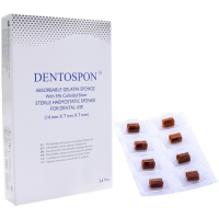 Dentospon, желатинова губка з 5% колоїдним сріблом, що розсмоктується, 14*7*7 мм, 24 шт