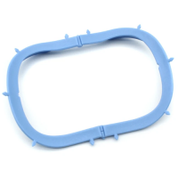 The plastic frame for rubber dam, oval, folding, autoclavable, BLUE