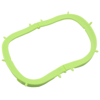 The plastic frame for rubber dam, oval, folding, autoclavable, GREEN