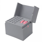 Эндобокс пластиковый с памятью, 20 отверстий, серый