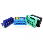 Держатель для эндоинструмента с эндолинейкой, 16 отверстий, голубой