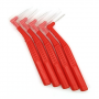 Interdental curved nylon brushes, 5.7 cm, M - RED, 5 pcs