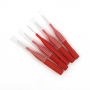 Interdental straight nylon brushes, 5.7 cm, M - RED, 5 pcs