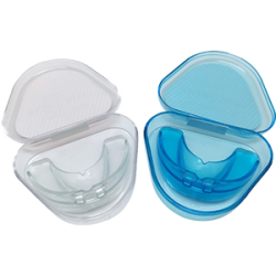 The trainer is orthodontic, soft blue, 7.7 * 6 * 2.5mm