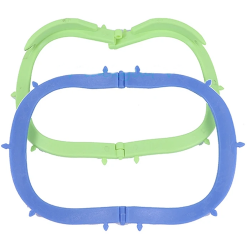 The plastic frame for rubber dam, oval, folding, autoclavable, GREEN