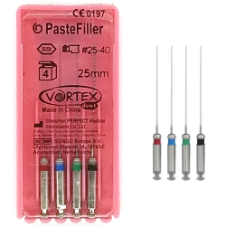 Paste Fillers №25-40, 25мм, каналонаповнювачі для кутового наконечника, 4шт