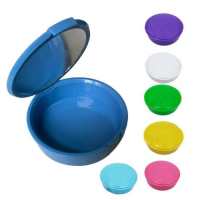 Boxing for dentures with a mirror, pink