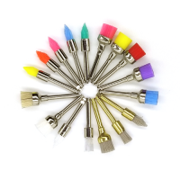 The nylon polishing brush is wide for a corner tip