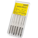 Gates Drills, root canal dilators for corner tip