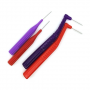 Interdental curved nylon brushes, 5.7 cm, S - PURPLE, 5 pcs