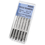 Peeso Reamers, root canal extenders for corner tip