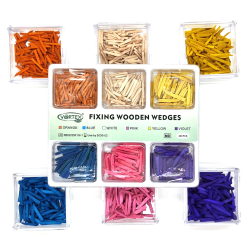 Wooden wedges, YELLOW - thin and long, 100 pcs
