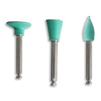 Ensmart Pin, green cone, silicone polish to give the composite shine
