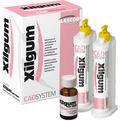 Xilgum, искусственная десна, лабораторный А-силикон, 2 * 50мл