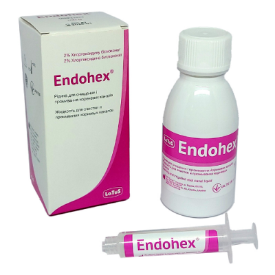Endohex, aqueous solution of chlorhexidine bigluconate 2%, 100g