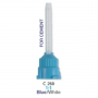 C260 Cannula mixing nozzles, blue with transparent mixer and cut tip, 1: 1, 10pcs