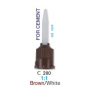 C280 Cannula nozzles for mixing, brown conical, 1: 1, 40 mm, 10 pieces