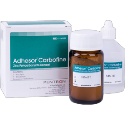 Adhesor Carbofine, цинкполікарбоксилатний цемент, 80г+40мл