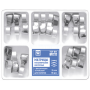 1.560 Matrix contour metal with the fixing device for molars and premolars, set of 2 types, 35 microns, 10 pieces