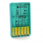 H-Files #20, 25мм, дрильбори ручні для обробки кореневих каналів, 6шт
