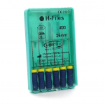 H-Files # 30, 25mm, hand drills for root canals, 6pcs