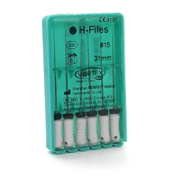 H-Files #15, 31мм, дрильбори ручні для обробки кореневих каналів, 6шт