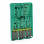 K-Files #08, 25мм, дрильбори ручні для проходження і обробки кореневих каналів, 6шт