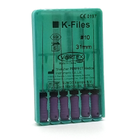 K-Files #10, 31мм, дрильбори ручні для проходження і обробки кореневих каналів, 6шт