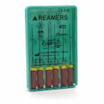 K-Reamers #25, 25мм, дрильбори ручні для проходження і розширення кореневих каналів, 6шт