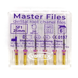 Master Files, SF1, Ni-Ti инструмент для разработки корневых каналов для углового наконечника, 6шт