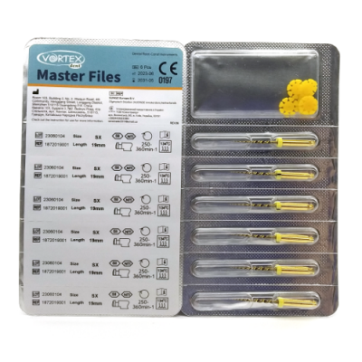 Master Files, SXF, Ni-Ti инструмент для разработки корневых каналов для углового наконечника, 6шт