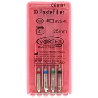 Paste Fillers №25-40, 25мм, каналонаповнювачі для кутового наконечника, 4шт