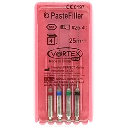 Paste Fillers №25-40, 25мм, каналонаповнювачі для кутового наконечника, 4шт