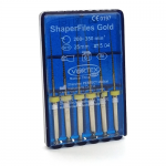 ShaperFiles GOLD .04 #15, 25 мм, Ni-Ti інструмент для машинної обробки кореневих каналів з підвищеною зносостійкістю, 6шт