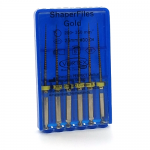 ShaperFiles GOLD .04 #30, 25 мм, Ni-Ti інструмент для машинної обробки кореневих каналів з підвищеною зносостійкістю, 6шт