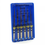 ShaperFiles GOLD .06 #40, 25 мм, Ni-Ti інструмент для машинної обробки кореневих каналів з підвищеною зносостійкістю, 6шт